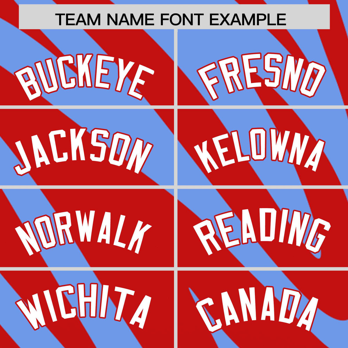 Custom Red Light Blue Tiger Stripe Gradient Animal Print Personalized Team Shirt Baseball Jersey