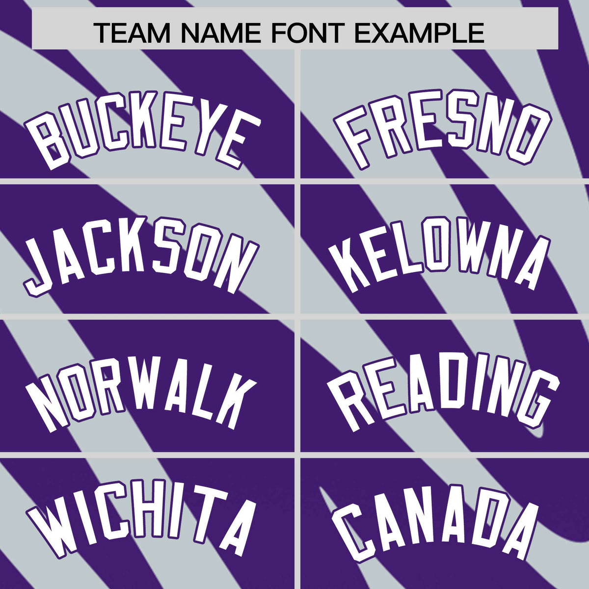 Custom Purple Silver Tiger Stripe Gradient Animal Print Personalized Team Shirt Baseball Jersey