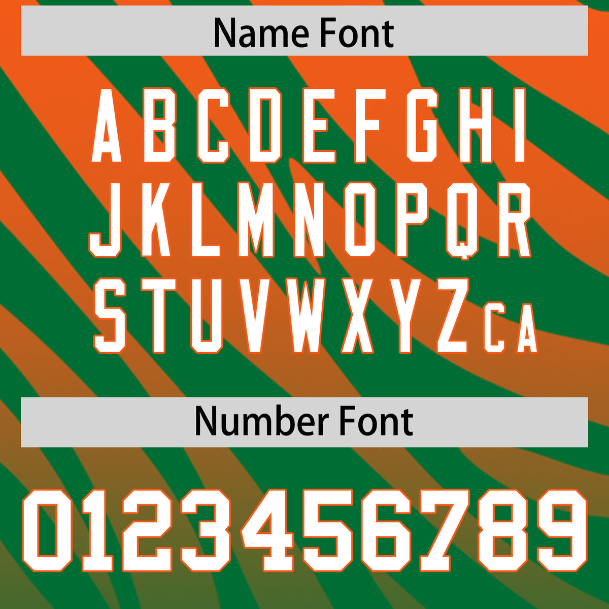 Custom Kelly Green Orange Tiger Stripe Gradient Animal Print Personalized Team Shirt Baseball Jersey