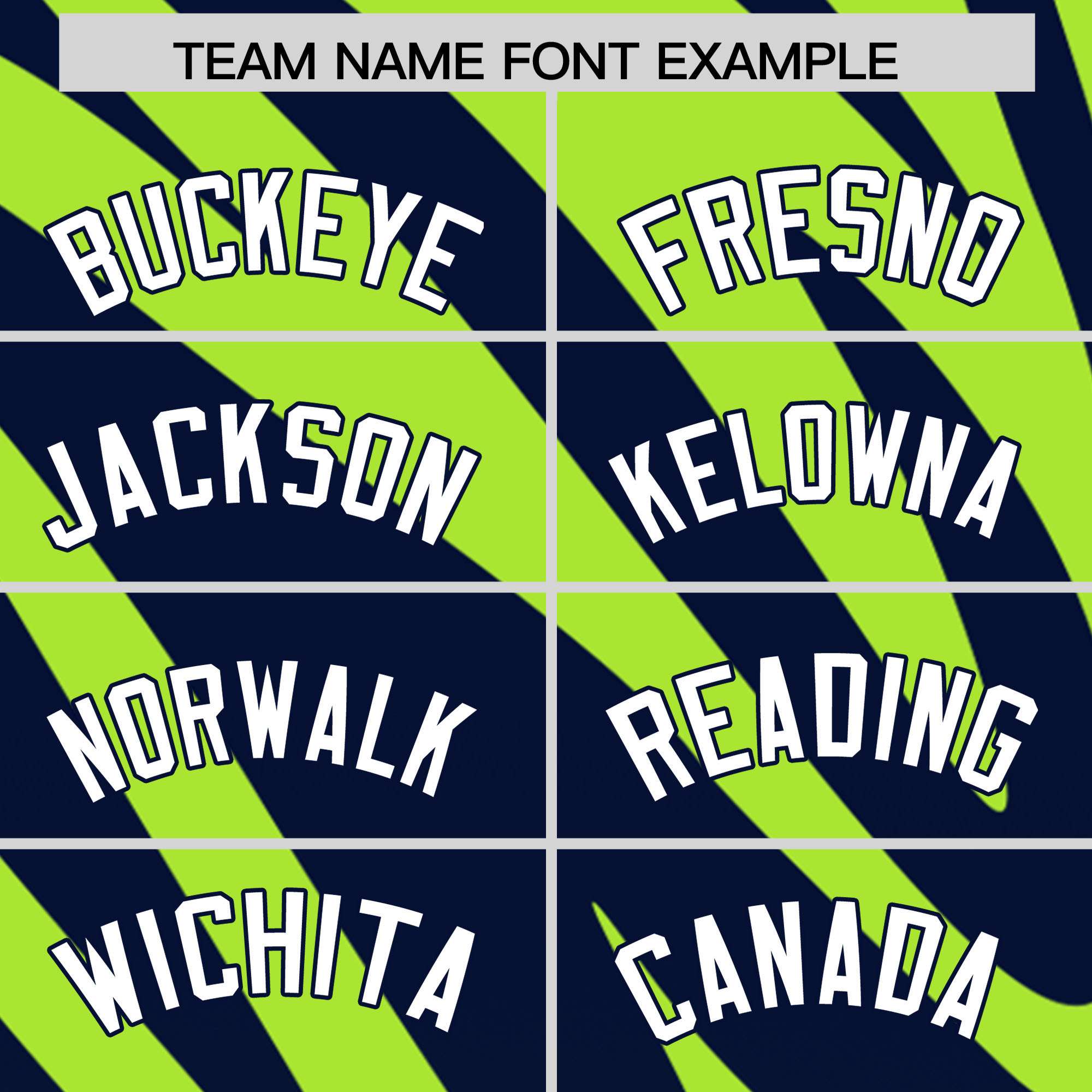 Custom Neon Green Navy Tiger Stripe Gradient Animal Print Personalized Team Shirt Baseball Jersey