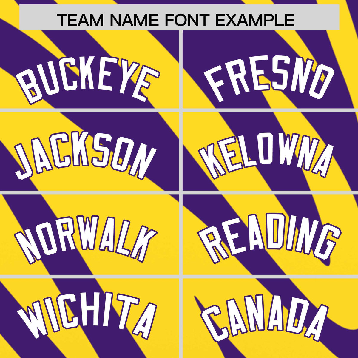 Custom Purple Gold Tiger Stripe Gradient Animal Print Personalized Team Shirt Baseball Jersey