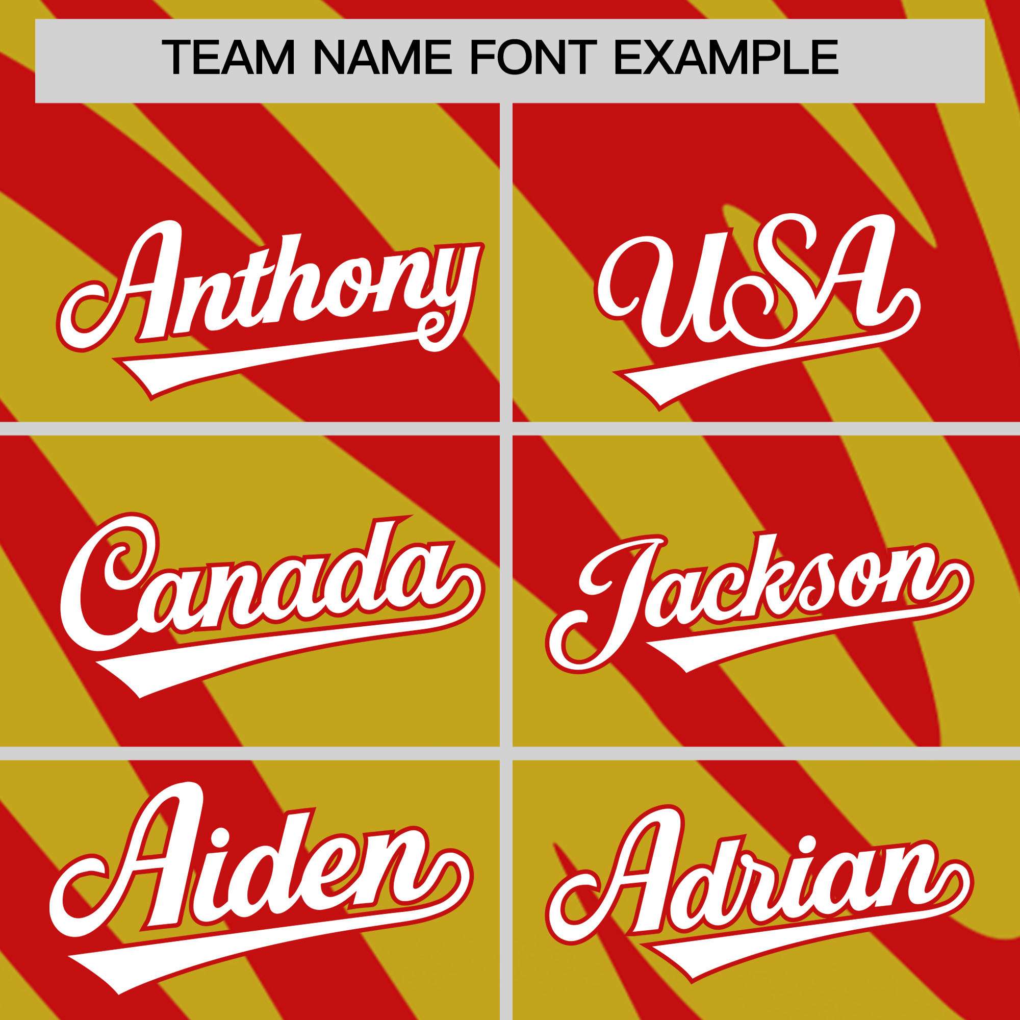 Custom Old Gold Red Tiger Stripe Gradient Animal Print Personalized Team Shirt Baseball Jersey