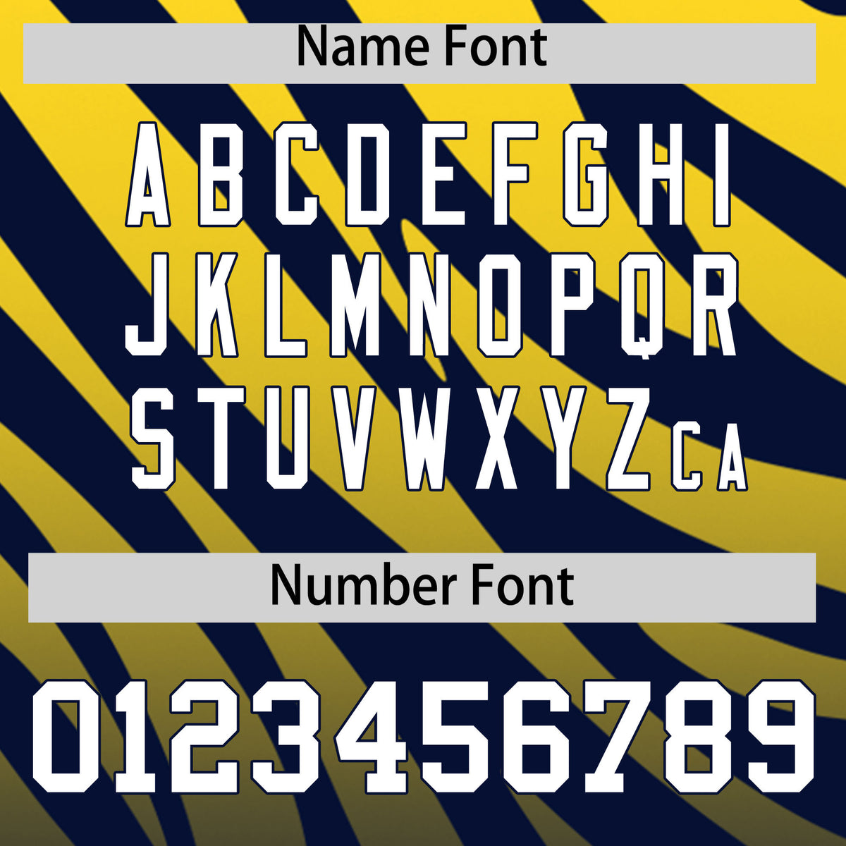 Custom Navy Gold Tiger Stripe Gradient Animal Print Personalized Team Shirt Baseball Jersey