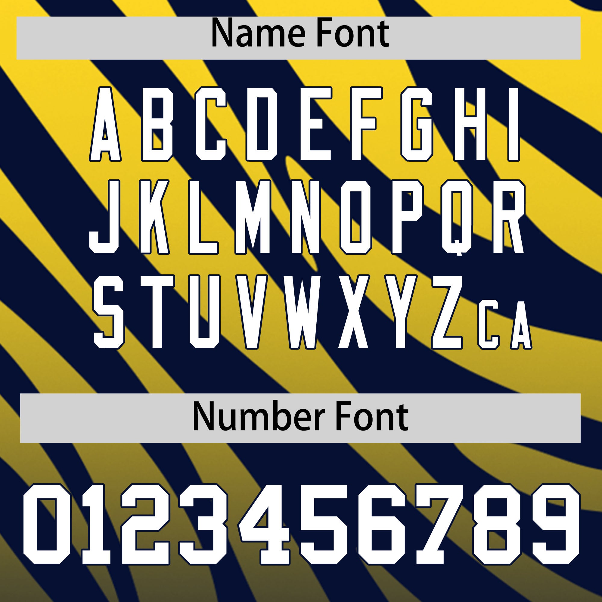 Custom Navy Gold Tiger Stripe Gradient Animal Print Personalized Team Shirt Baseball Jersey