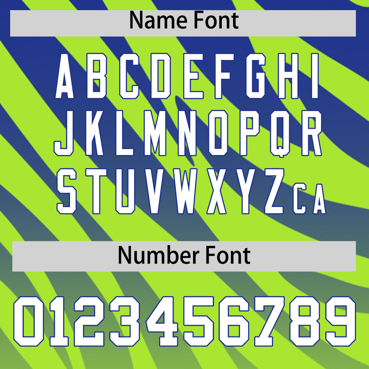 Custom Neon Green Royal Tiger Stripe Gradient Animal Print Personalized Team Shirt Baseball Jersey