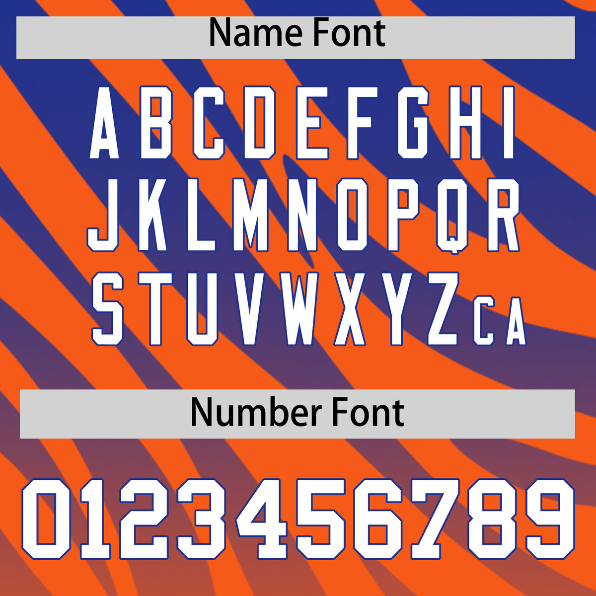 Custom Orange Royal Tiger Stripe Gradient Animal Print Personalized Team Shirt Baseball Jersey