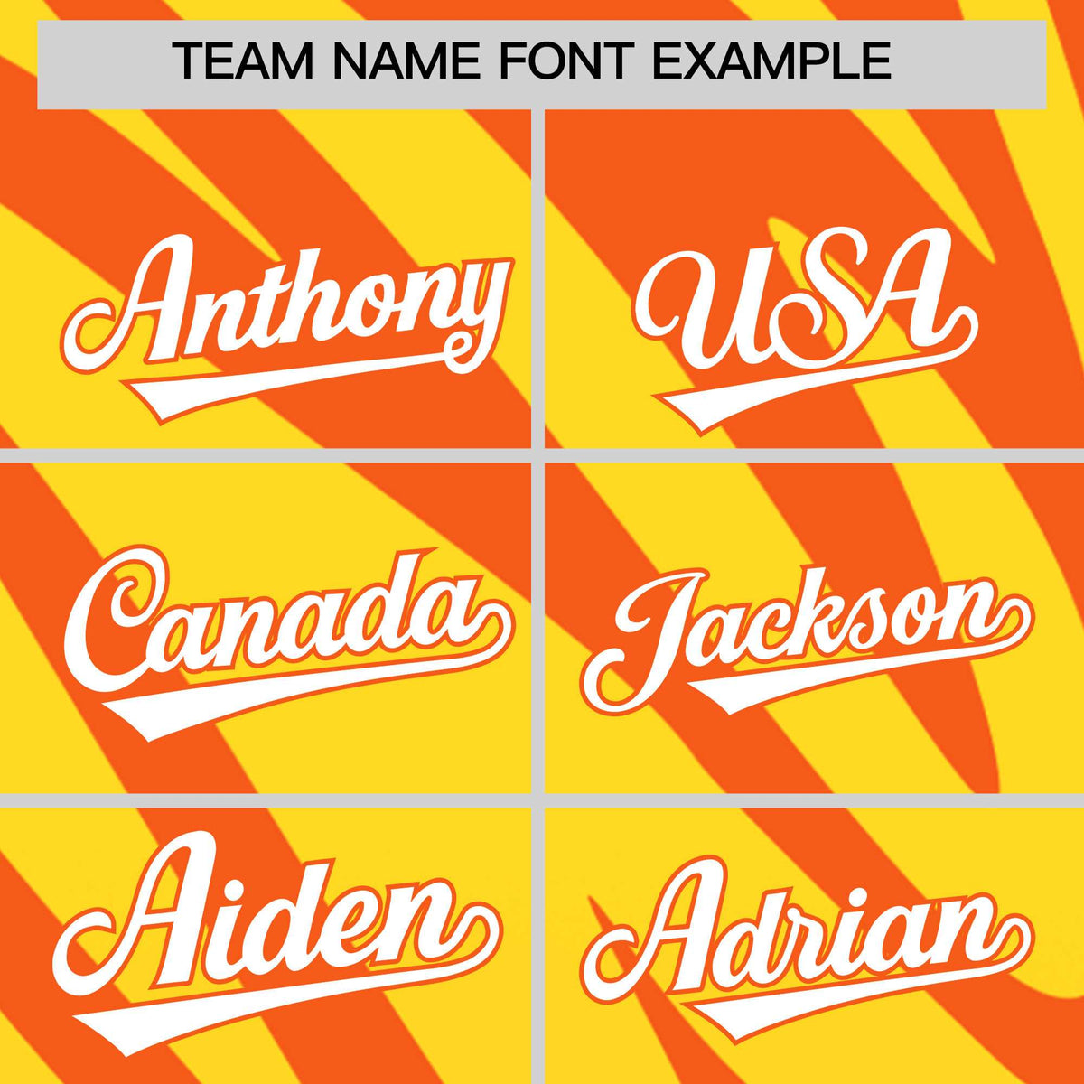 Custom Orange Gold Tiger Stripe Gradient Animal Print Personalized Team Shirt Baseball Jersey