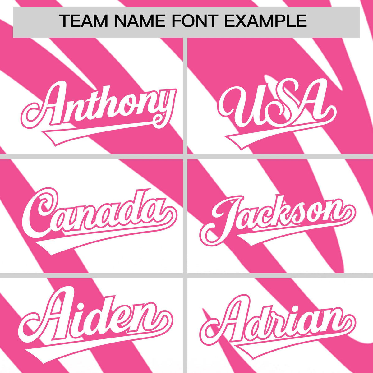 Custom Pink White Tiger Stripe Gradient Animal Print Personalized Team Shirt Baseball Jersey