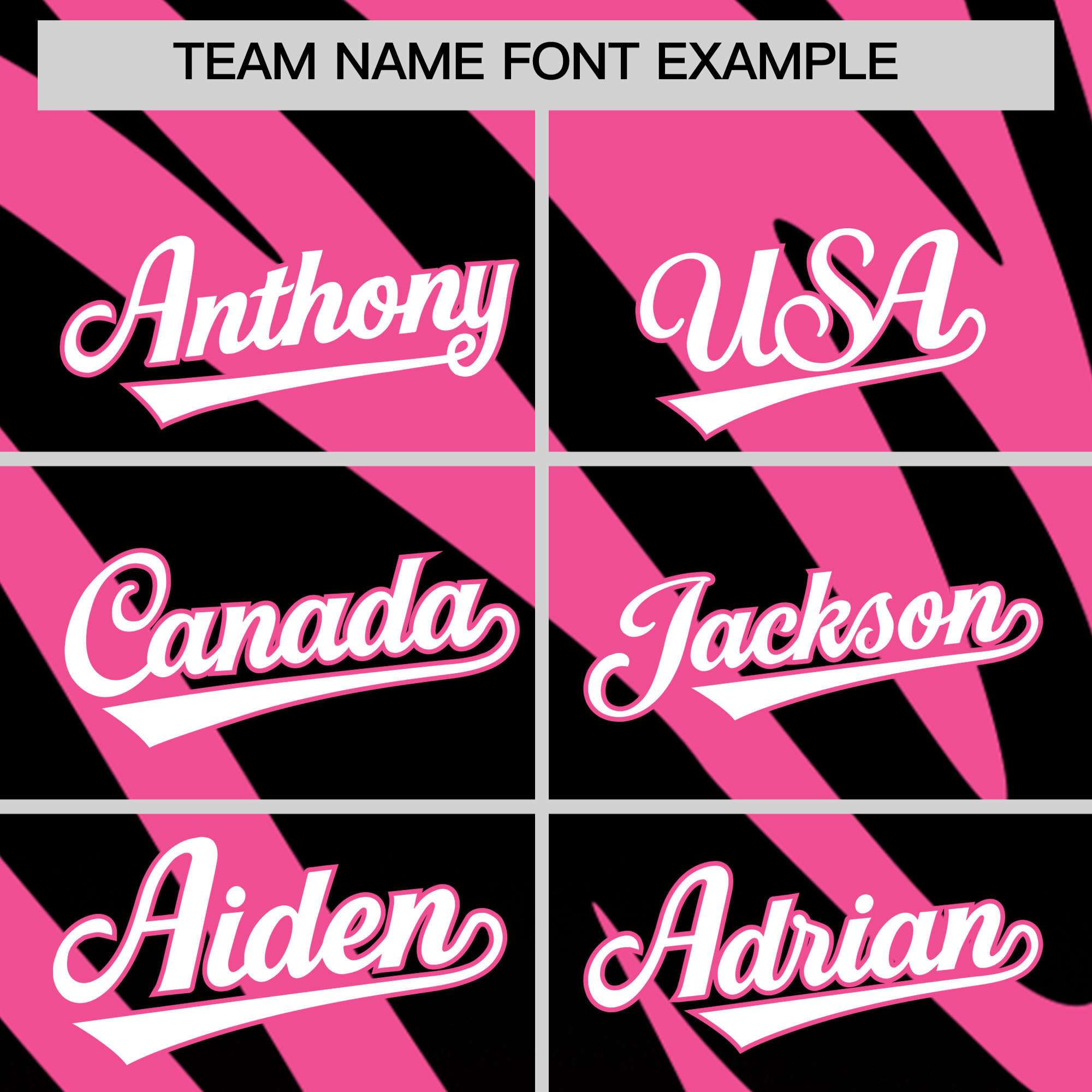 Custom Pink Black Tiger Stripe Gradient Animal Print Personalized Team Shirt Baseball Jersey