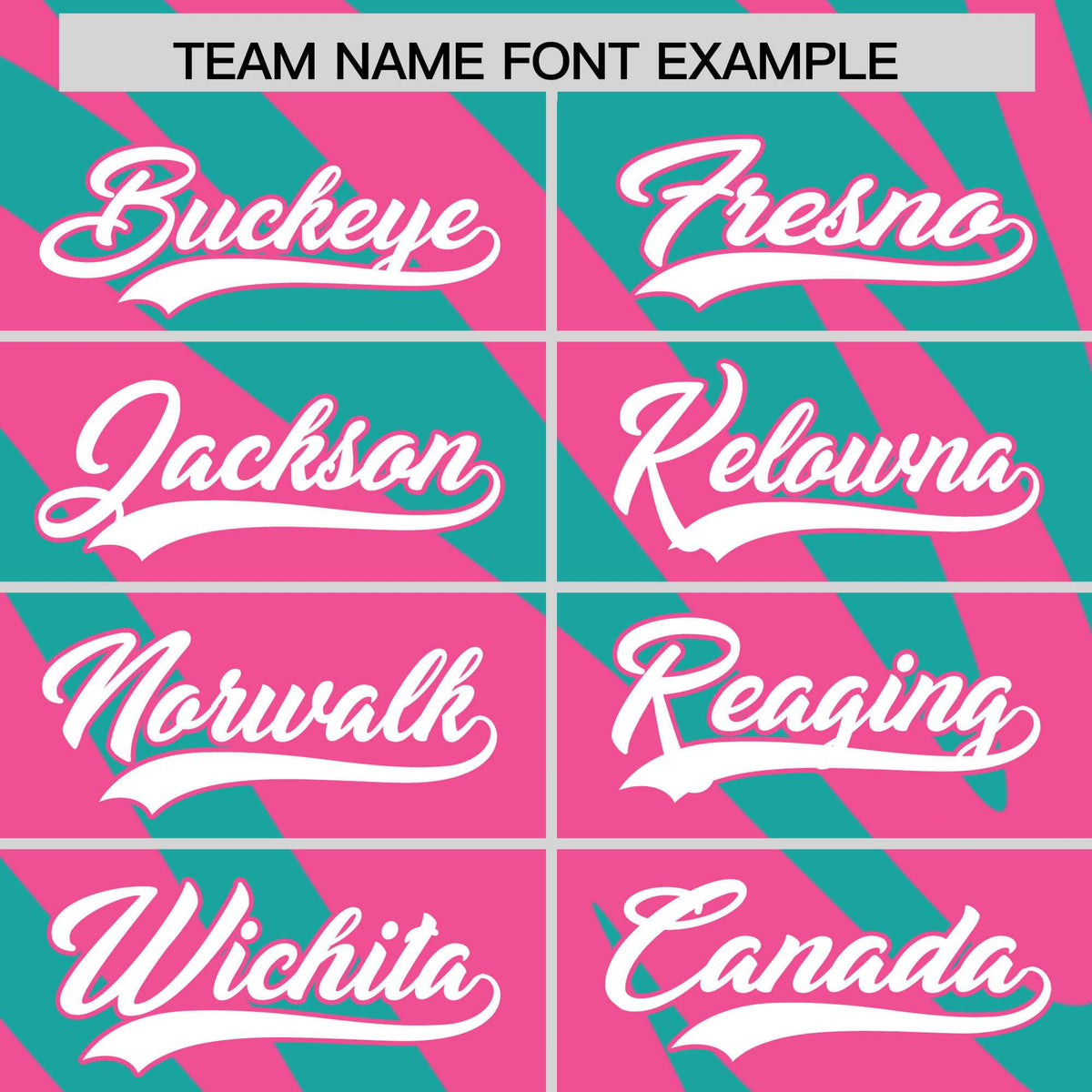 Custom Aqua Pink Tiger Stripe Gradient Animal Print Personalized Team Shirt Baseball Jersey