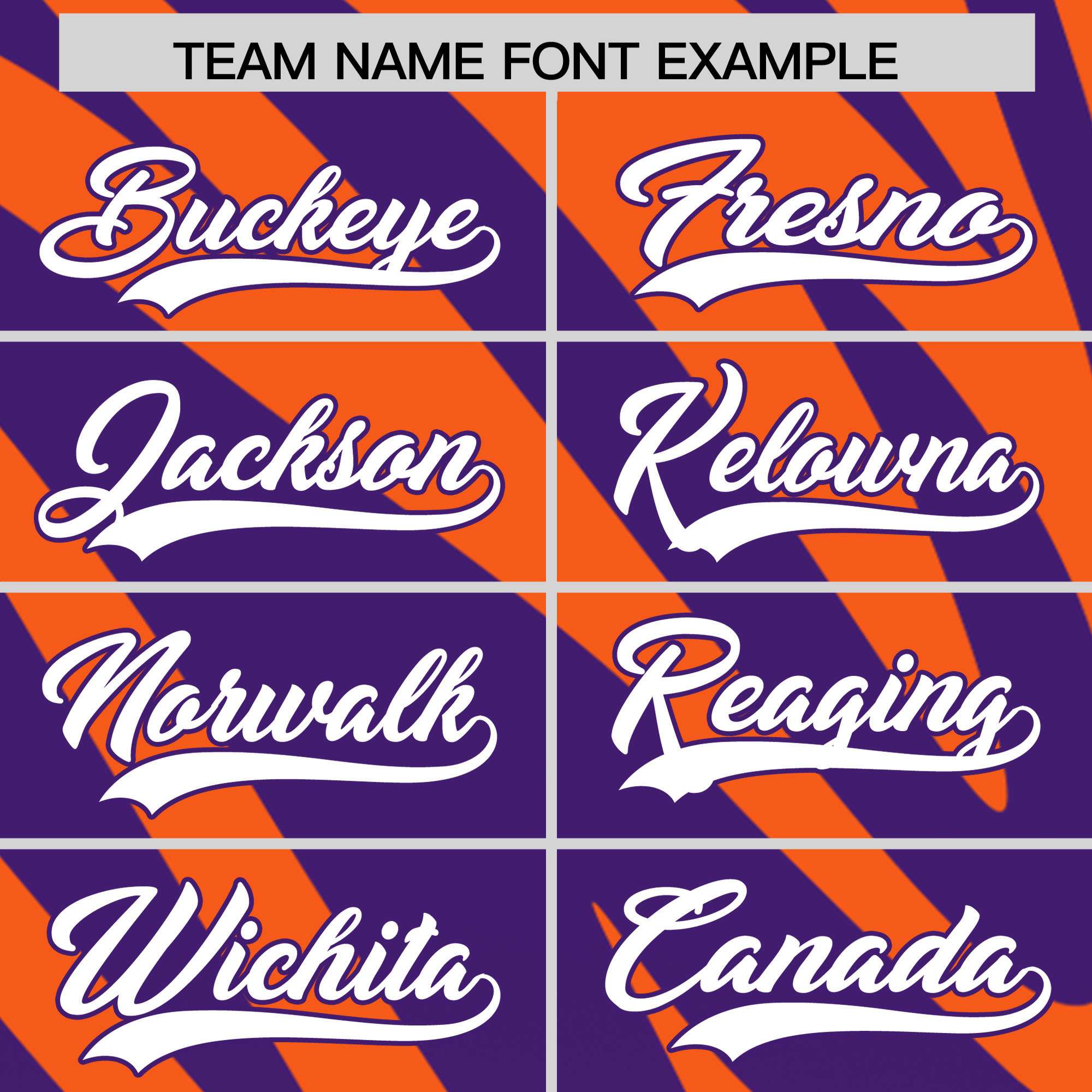 Custom Purple Orange Tiger Stripe Gradient Animal Print Personalized Team Shirt Baseball Jersey