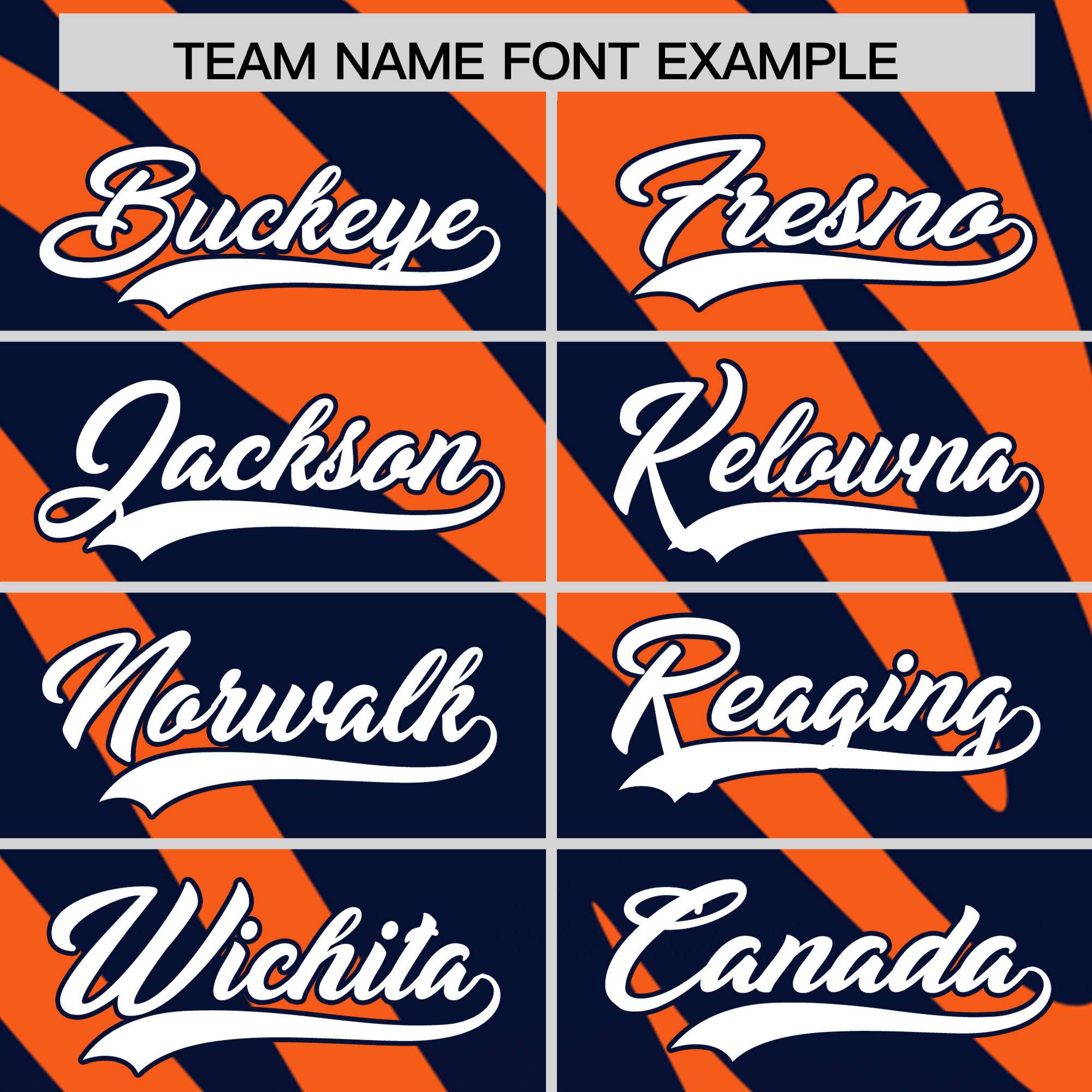 Custom Navy Orange Tiger Stripe Gradient Animal Print Personalized Team Shirt Baseball Jersey