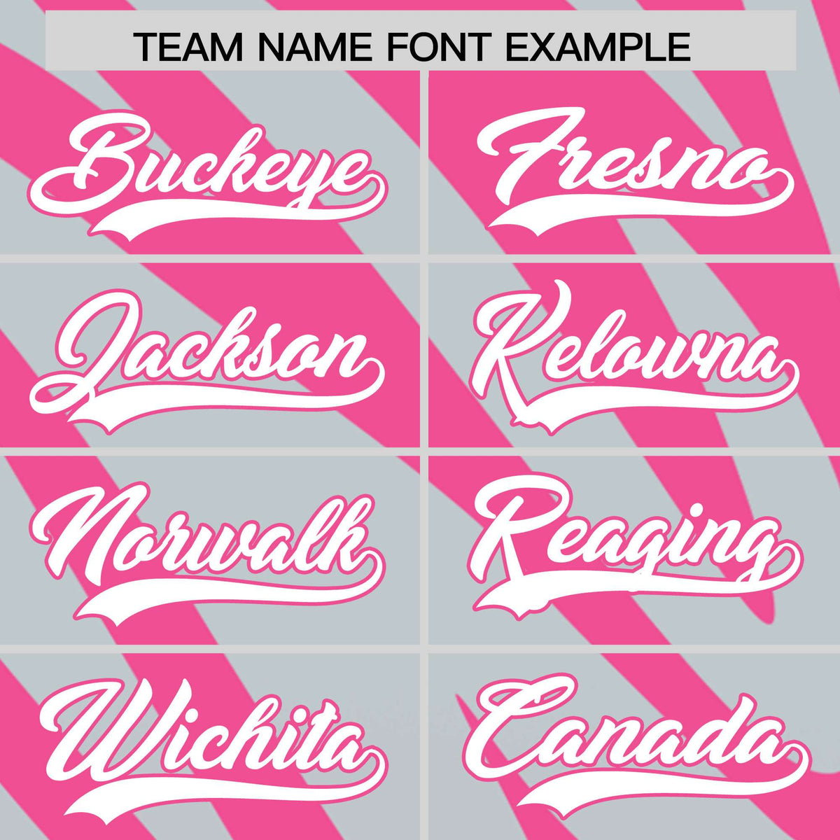 Custom Pink Silver Tiger Stripe Gradient Animal Print Personalized Team Shirt Baseball Jersey