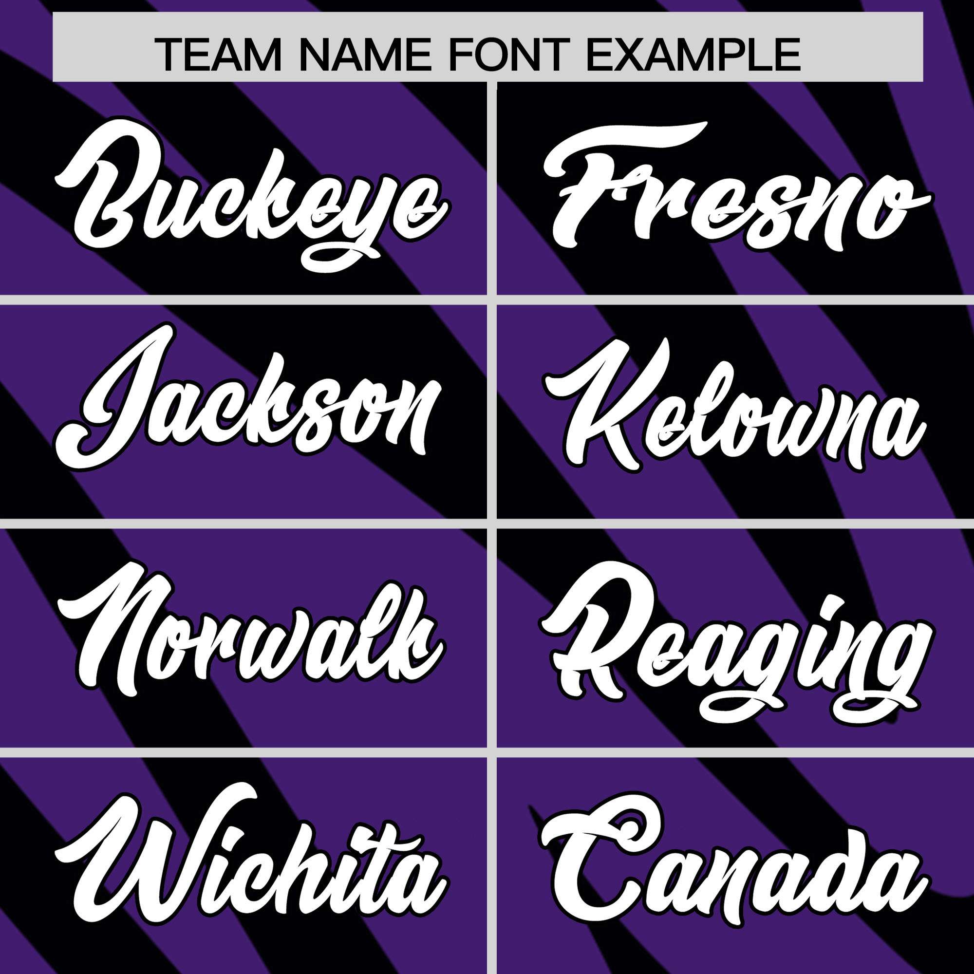 Custom Purple Black Tiger Stripe Gradient Animal Print Personalized Team Shirt Baseball Jersey