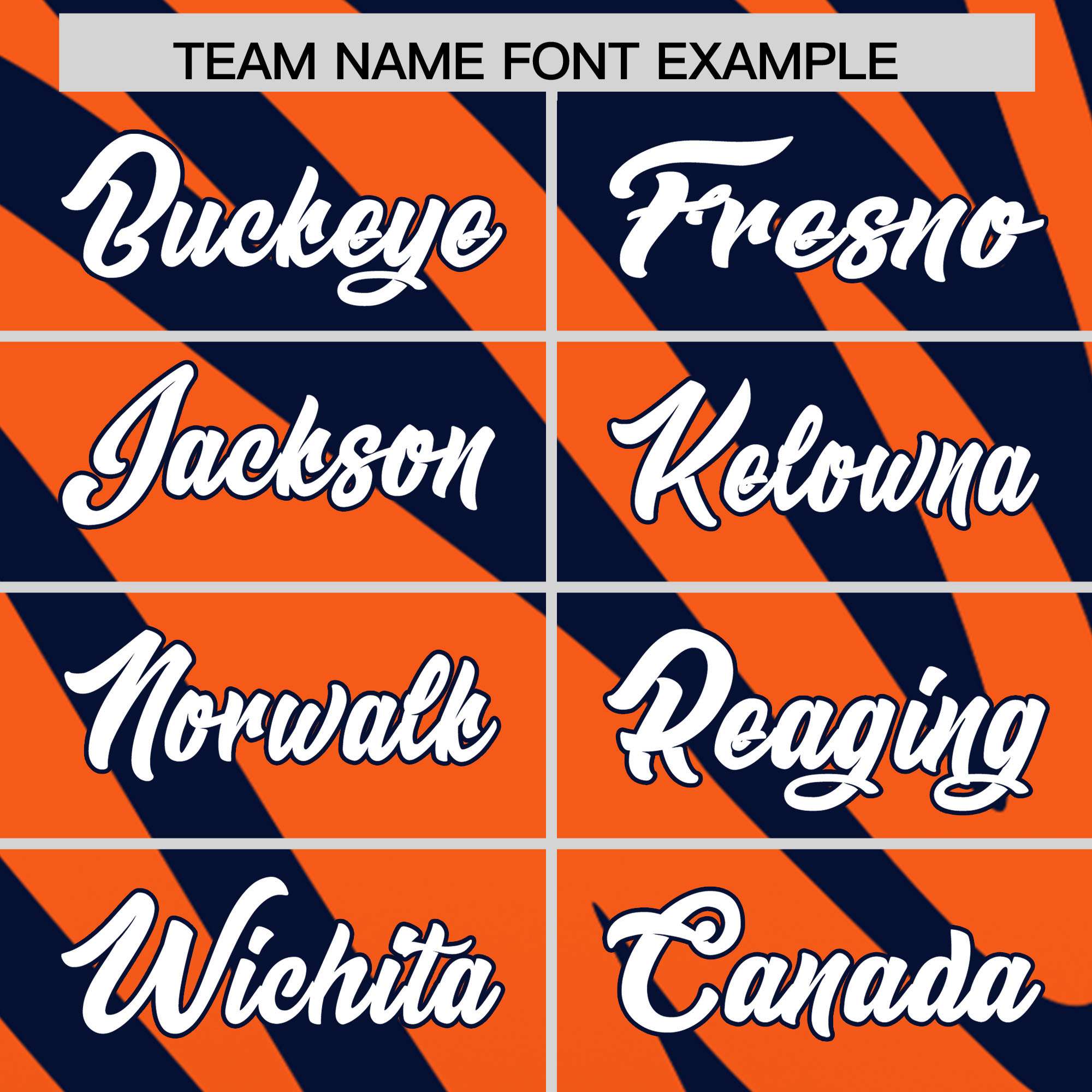 Custom Navy Orange Tiger Stripe Gradient Animal Print Personalized Team Shirt Baseball Jersey