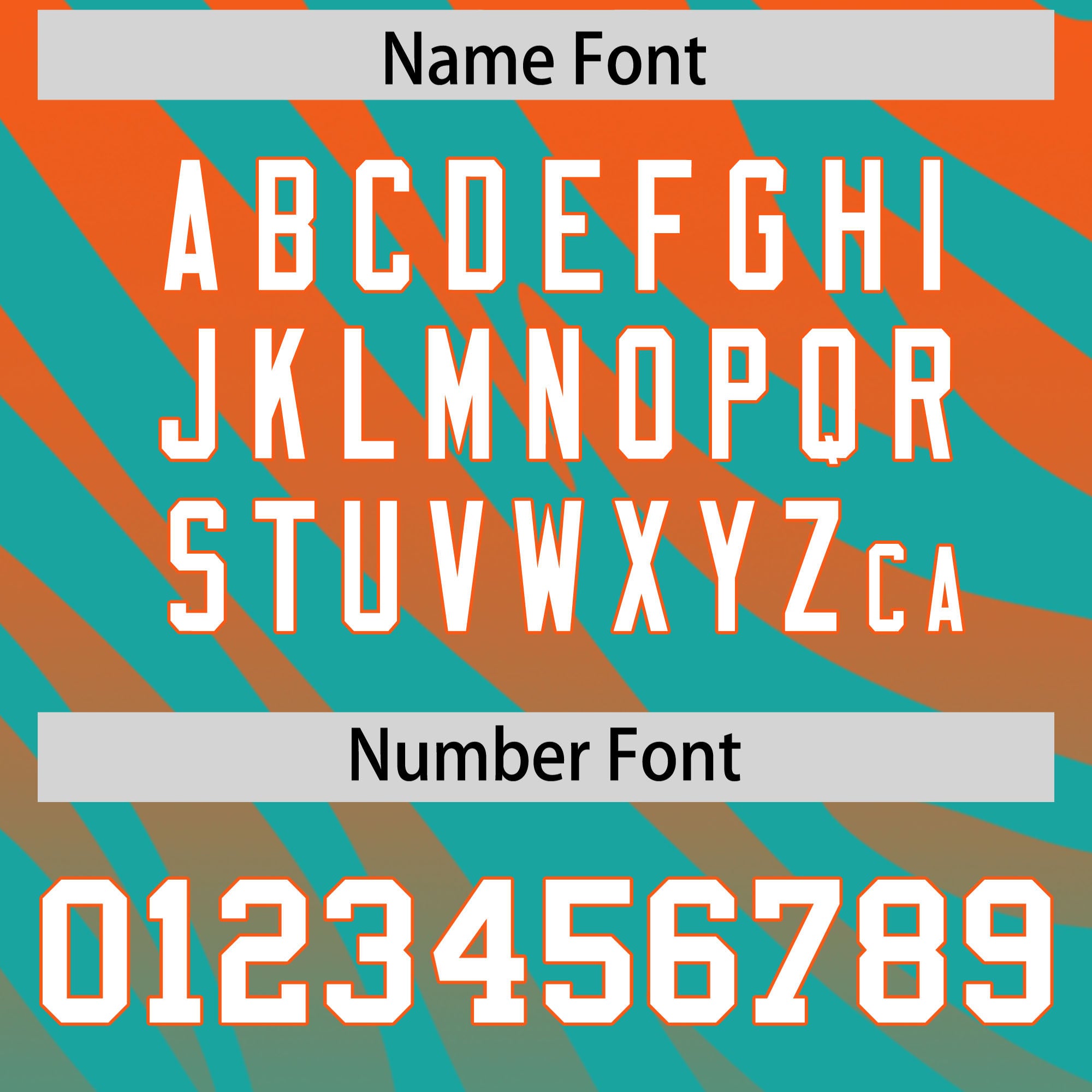 Custom Aqua Orange Tiger Stripe Gradient Animal Print Personalized Team Shirt Baseball Jersey