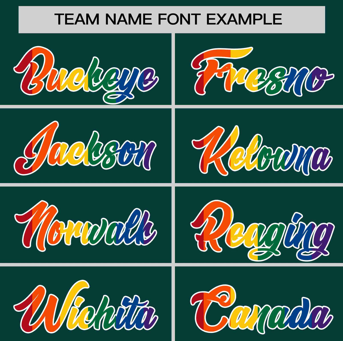 Custom Midnight Green LGBT Rainbow For Pride Month Classic Style Authentic Baseball Jersey