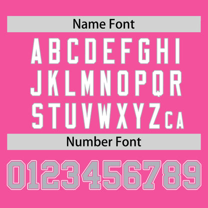 Custom Pink Gray Personalized Half Stripe Design Authentic Baseball Jersey