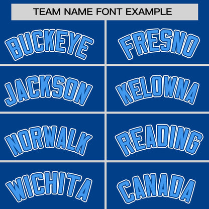 Custom Royal Powder Blue Personalized Half Stripe Design Authentic Baseball Jersey