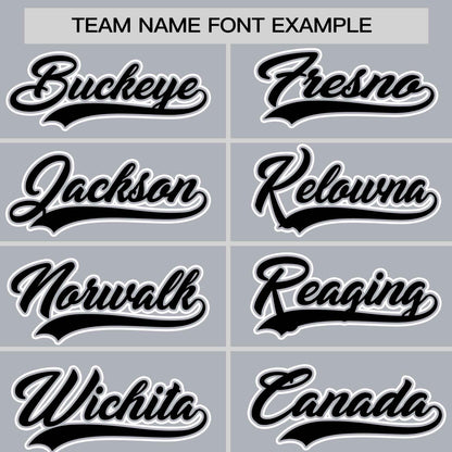 Custom Gray Black Personalized Half Stripe Design Authentic Baseball Jersey