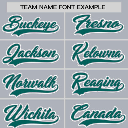 Custom Gray Aqua Personalized Half Stripe Design Authentic Baseball Jersey