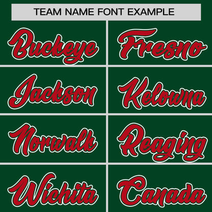 Custom Green Red Personalized Half Stripe Design Authentic Baseball Jersey