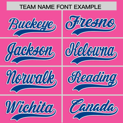Custom Pink Royal Personalized Classic Authentic Baseball Jersey