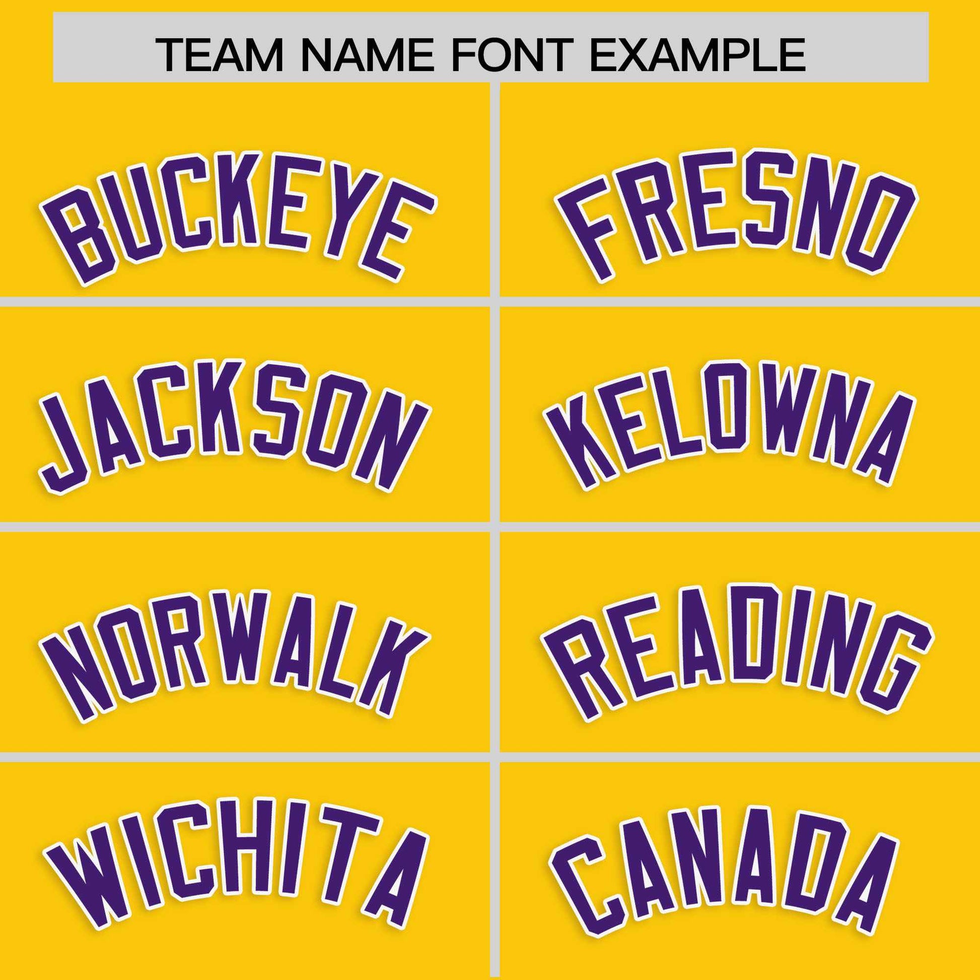 Custom Gold Purple Personalized Classic Authentic Baseball Jersey