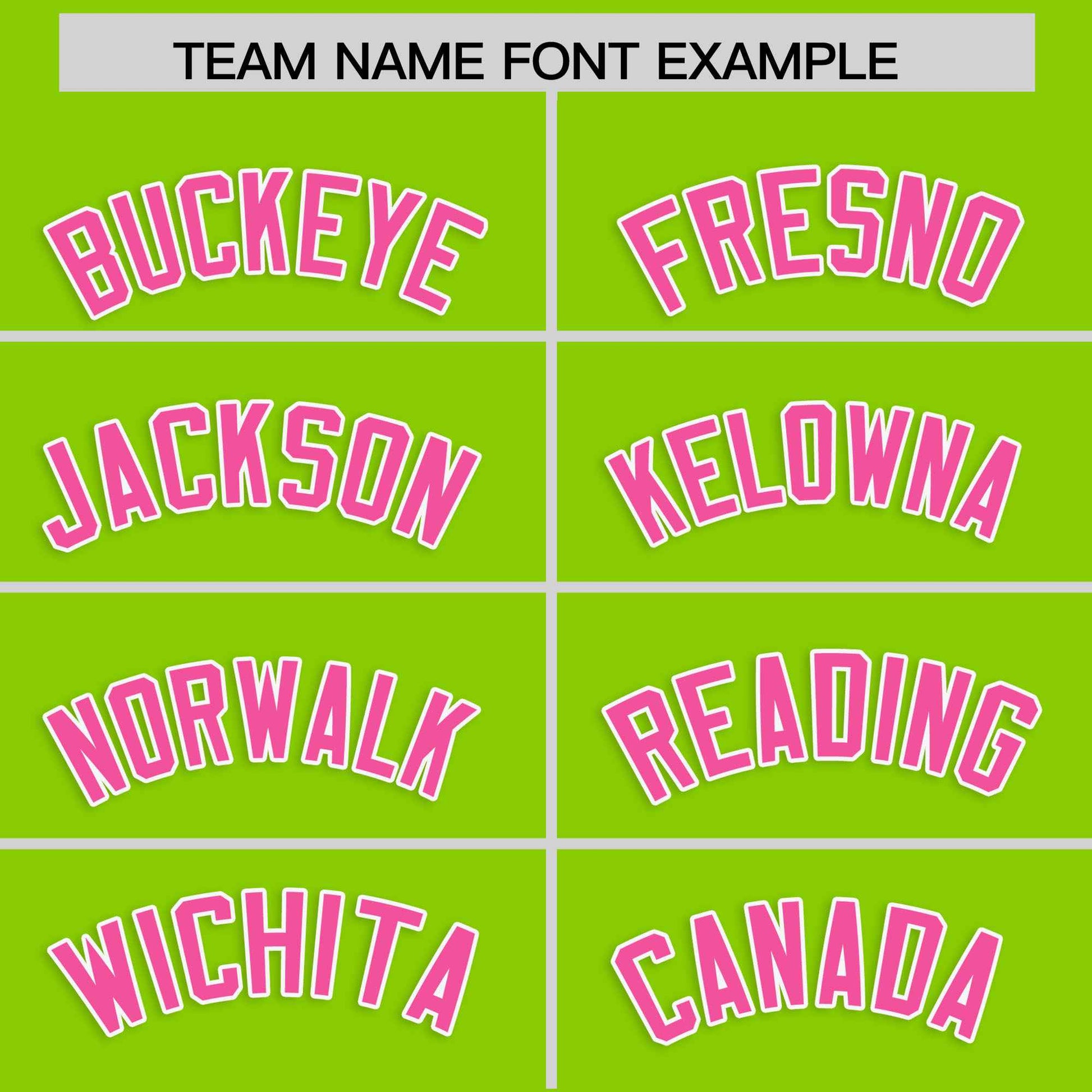 Custom Neon Green Pink Personalized Classic Authentic Baseball Jersey