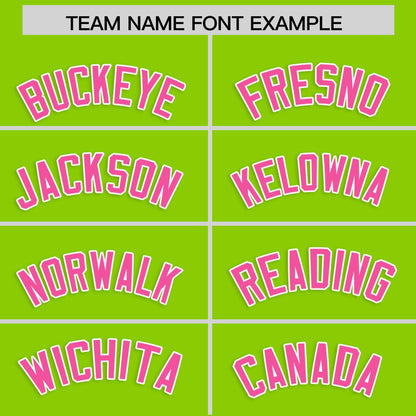 Custom Neon Green Pink Personalized Classic Authentic Baseball Jersey