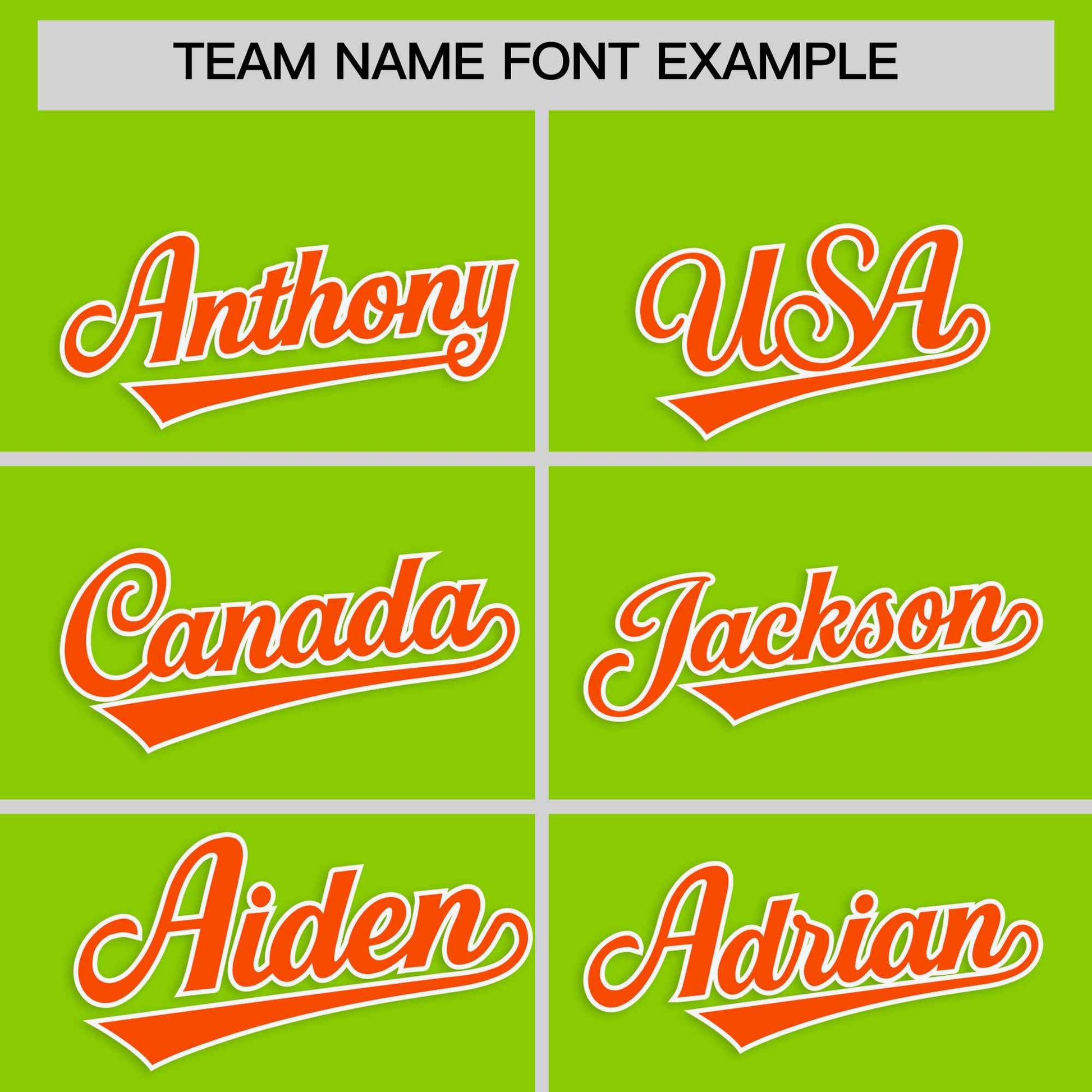 Custom Neon Green Orange Personalized Classic Authentic Baseball Jersey
