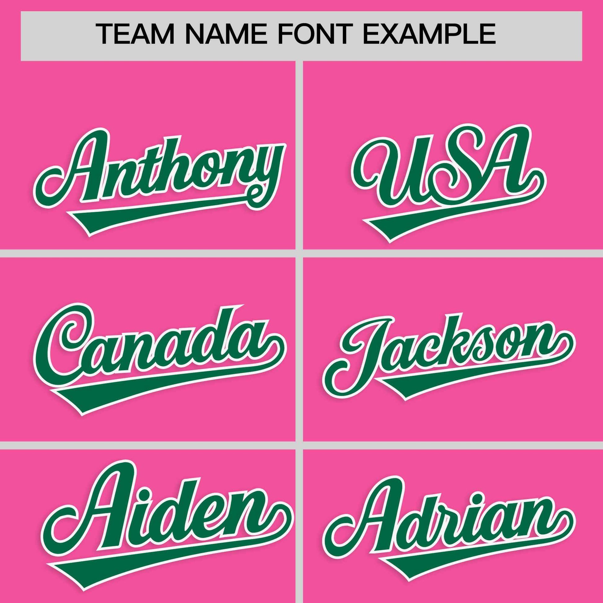 Custom Pink Kelly Green Personalized Classic Authentic Baseball Jersey