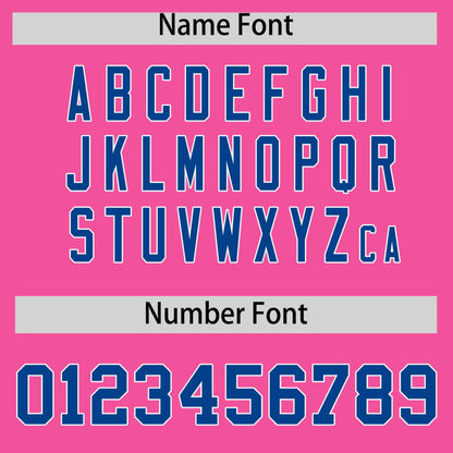 Custom Pink Royal Personalized Classic Authentic Baseball Jersey