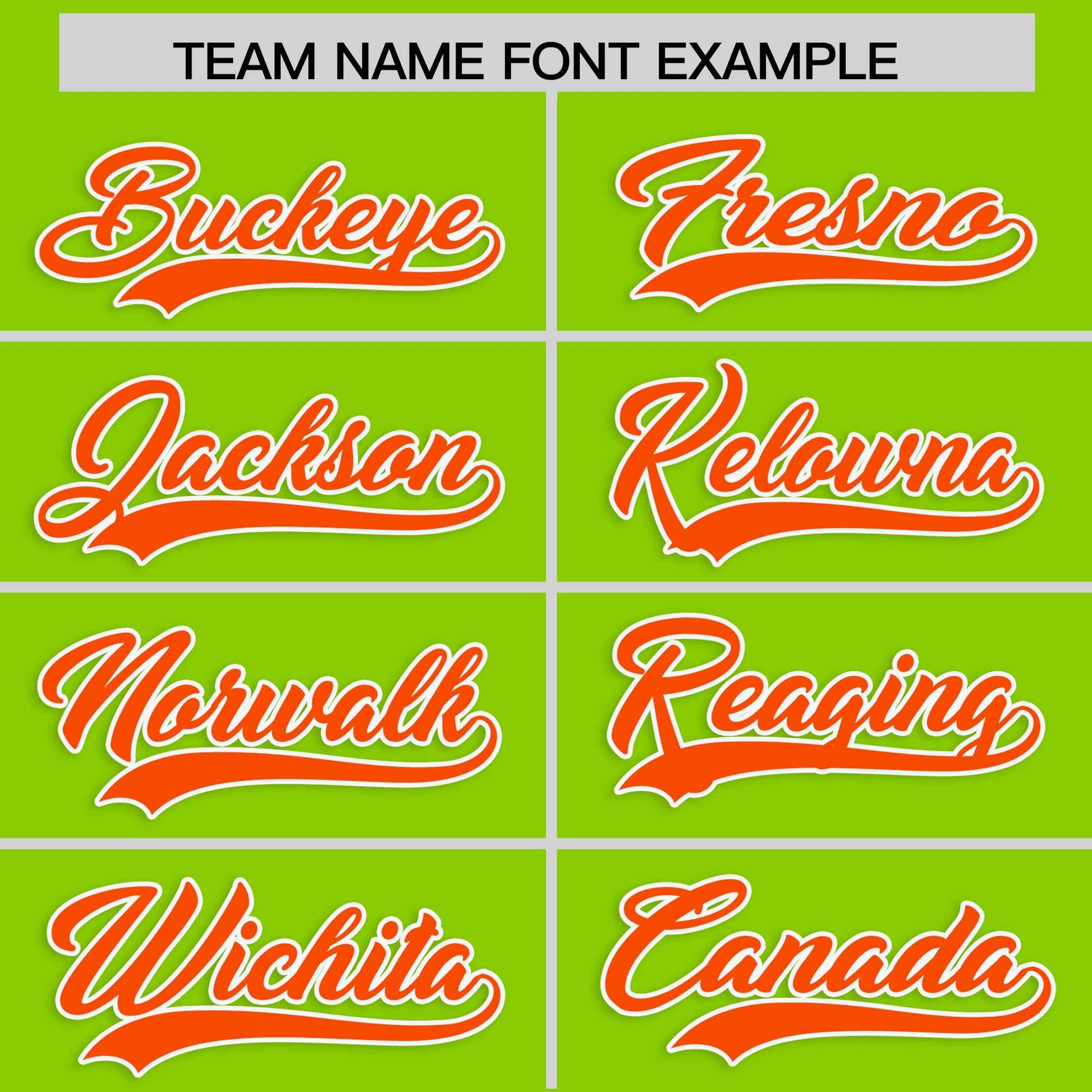 Custom Neon Green Orange Personalized Classic Authentic Baseball Jersey