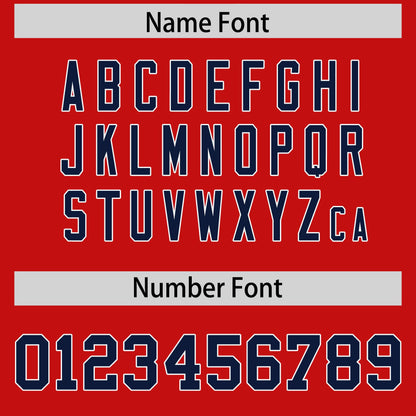 Custom Red Navy Personalized Classic Authentic Baseball Jersey