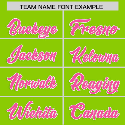 Custom Neon Green Pink Personalized Classic Authentic Baseball Jersey