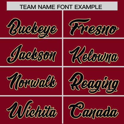 Custom Crimson Khaki Personalized Classic Authentic Baseball Jersey