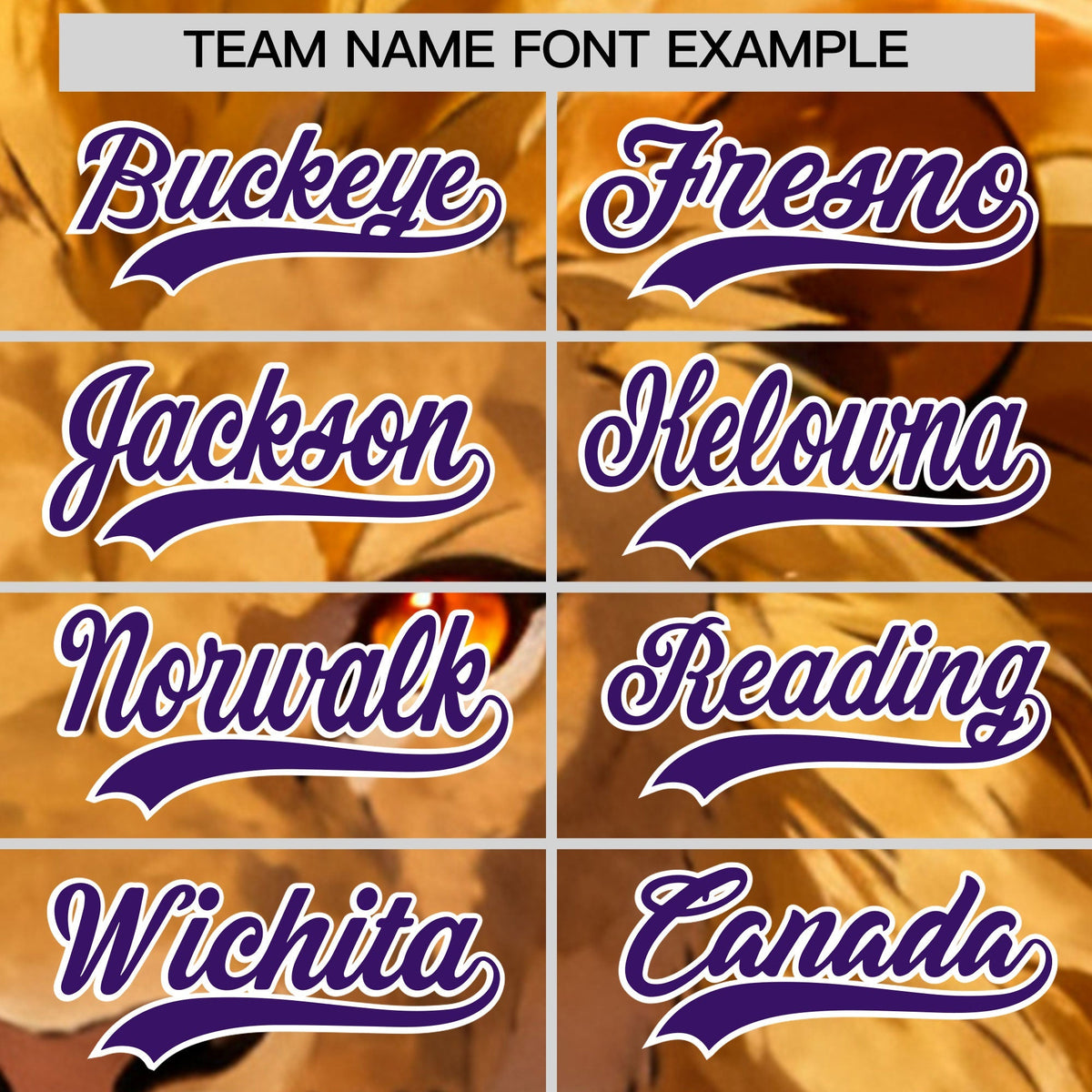 Custom Purple White Gold Lion Animal Series Personalization Graffiti Pattern Baseball Jersey| KXKSHOP