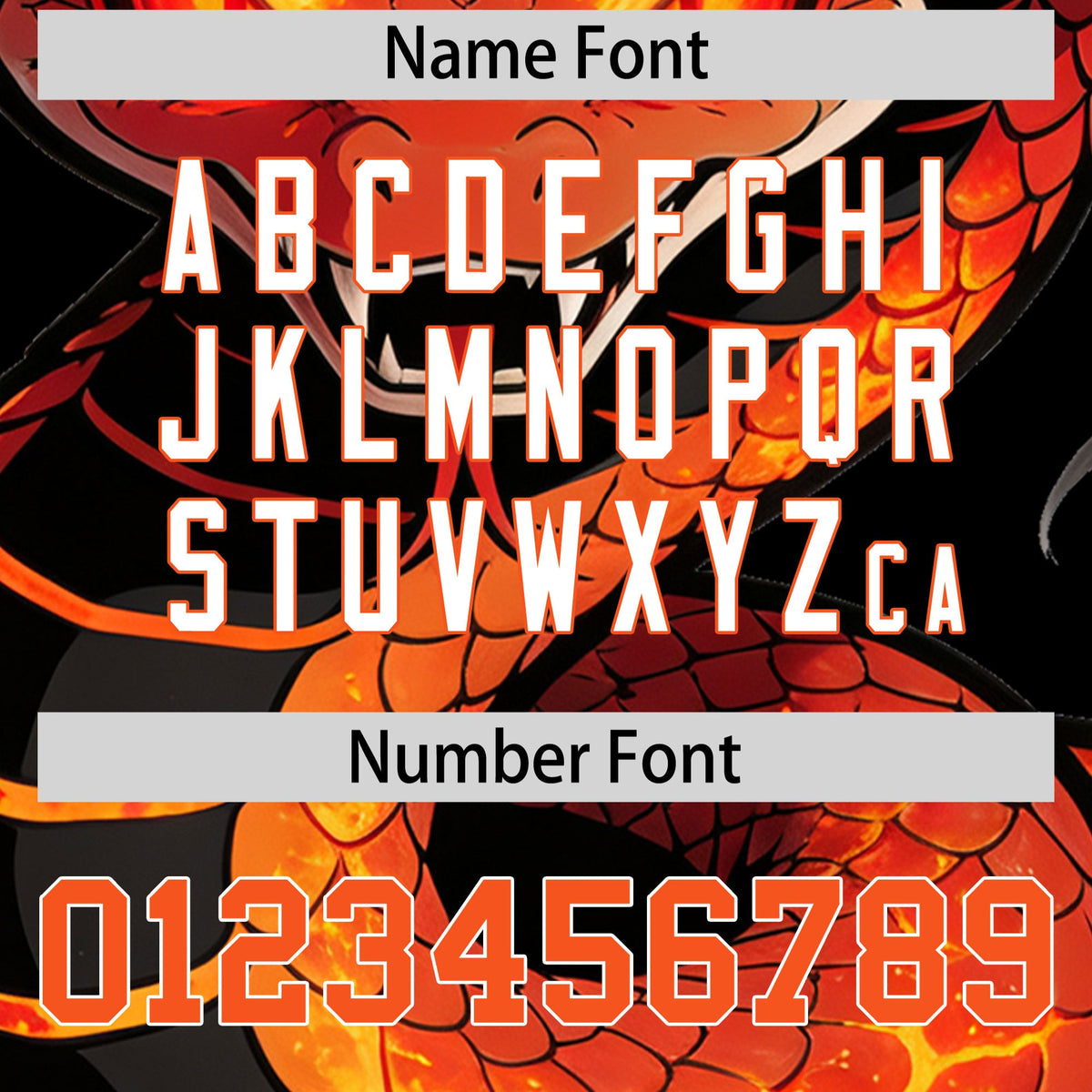 Custom Black Orange White Snake Animal Series Personalization Graffiti Pattern Baseball Jersey| KXKSHOP