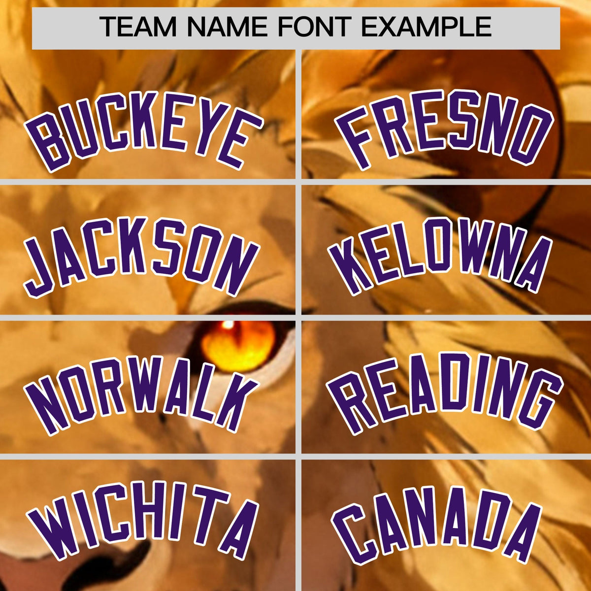 Custom Purple White Gold Lion Animal Series Personalization Graffiti Pattern Baseball Jersey| KXKSHOP