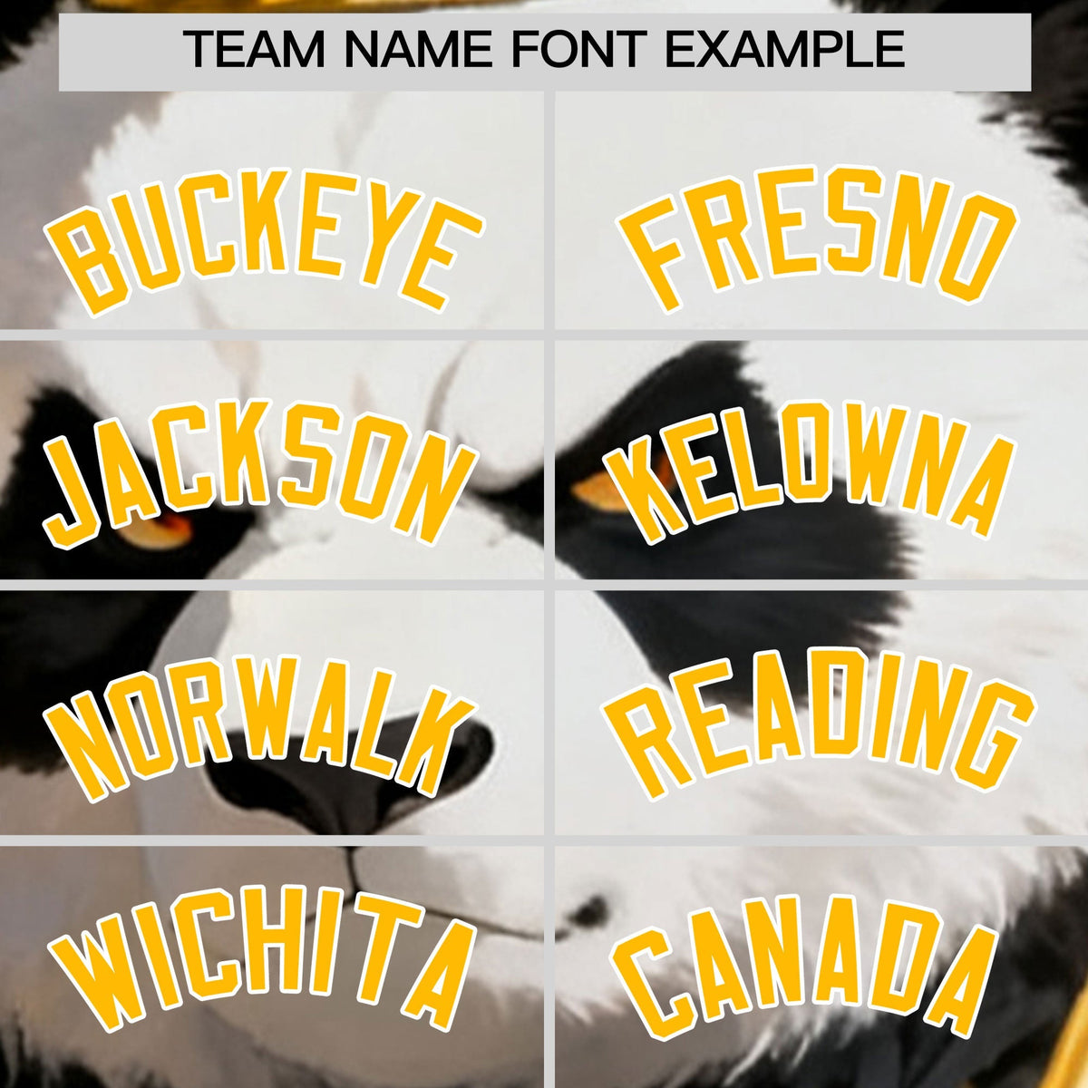 Custom Dark Blue Gold White Panda Animal Series Personalization Graffiti Pattern Baseball Jersey| KXKSHOP