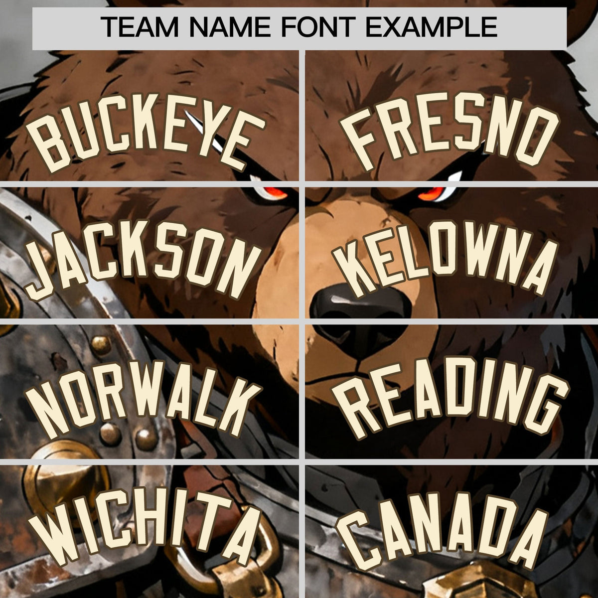 Custom Light Brown Cream Bear Animal Series Personalization Graffiti Pattern Baseball Jersey| KXKSHOP