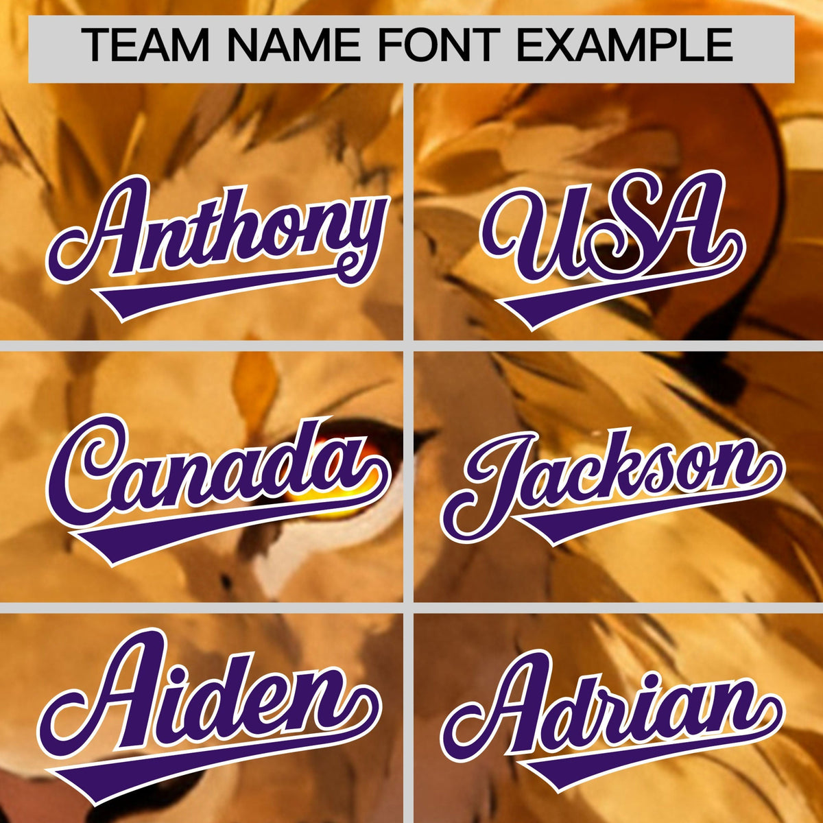 Custom Purple White Gold Lion Animal Series Personalization Graffiti Pattern Baseball Jersey| KXKSHOP