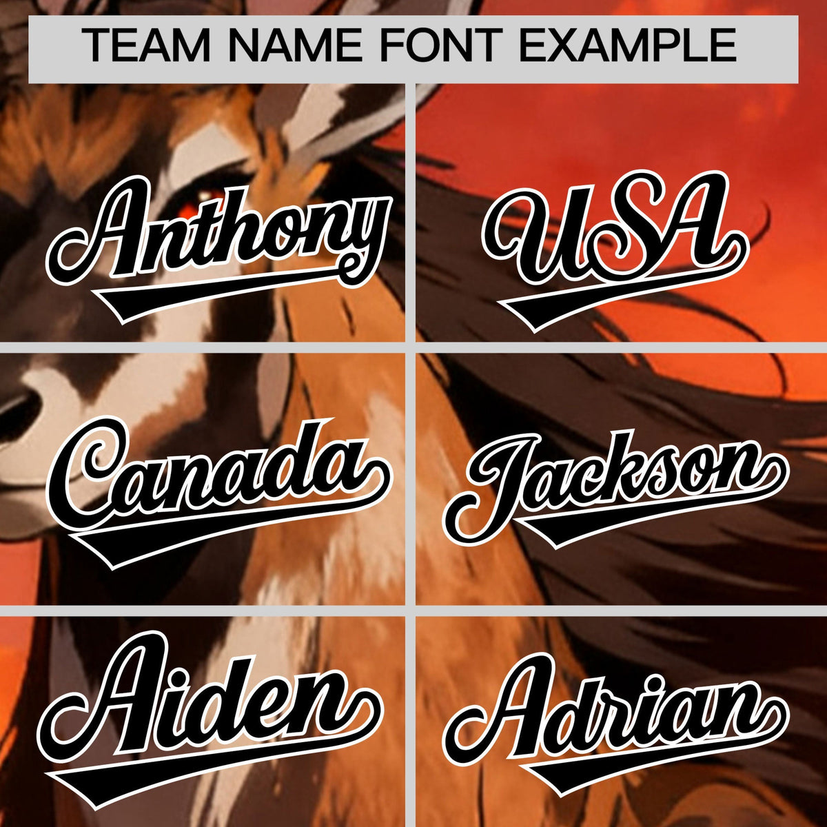 Custom Orange Black White Deer Animal Series Personalization Graffiti Pattern Baseball Jersey| KXKSHOP