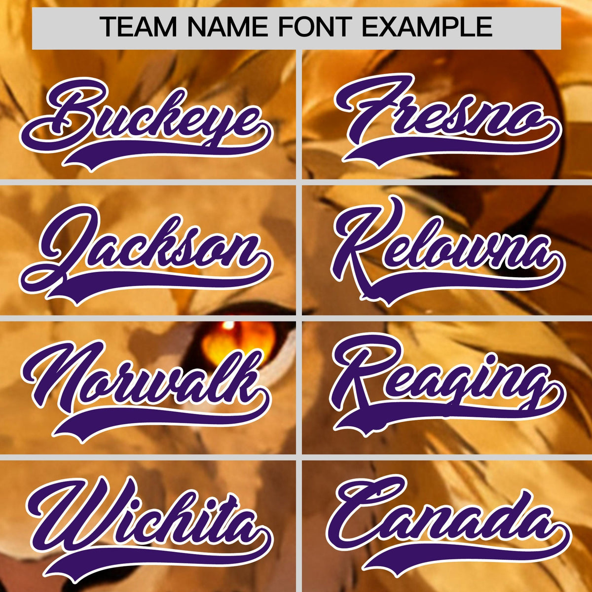 Custom Purple White Gold Lion Animal Series Personalization Graffiti Pattern Baseball Jersey| KXKSHOP