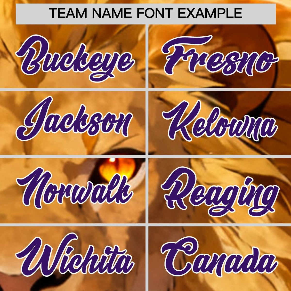 Custom Purple White Gold Lion Animal Series Personalization Graffiti Pattern Baseball Jersey| KXKSHOP