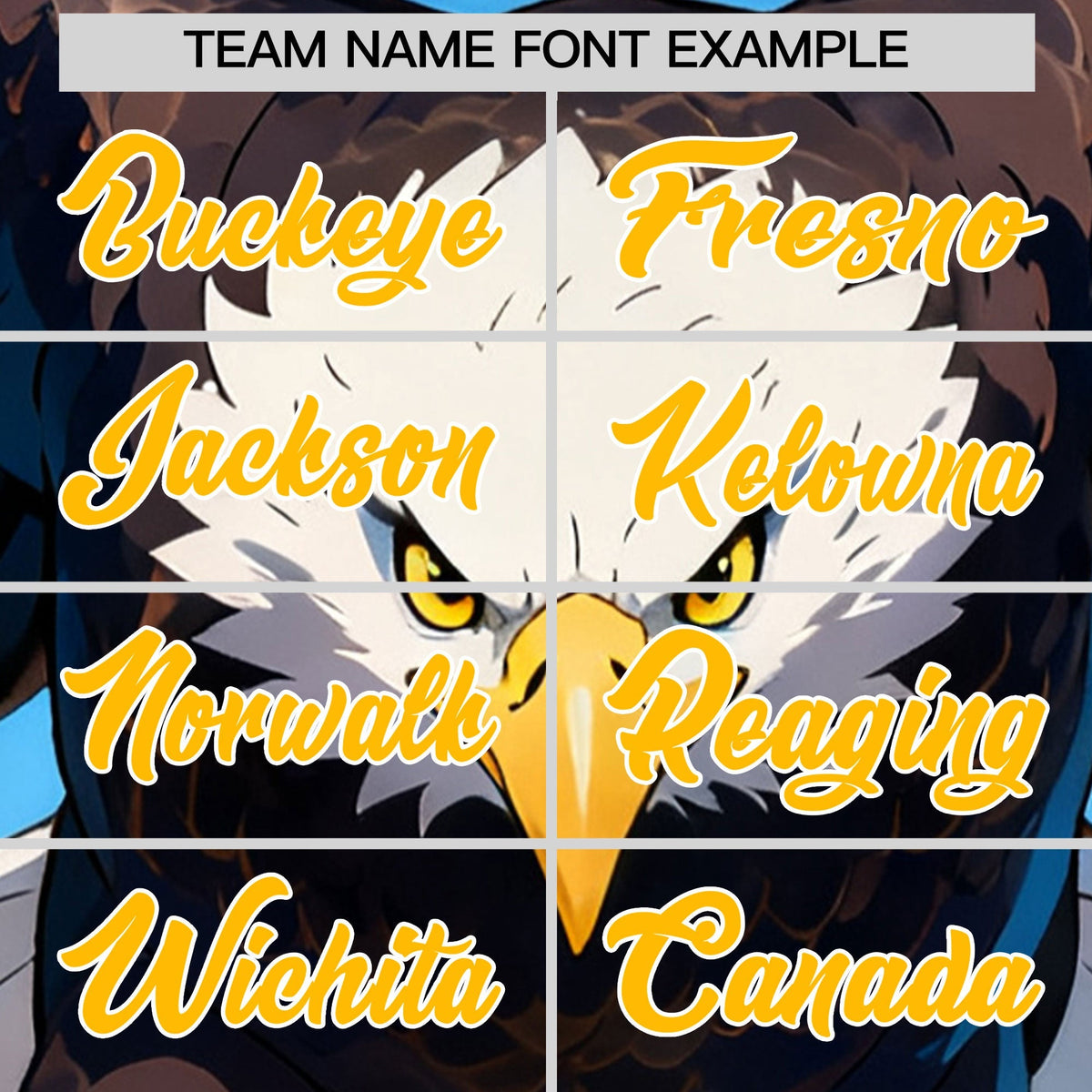 Custom Powder Blue Yellow White Eagle Animal Series Personalization Graffiti Pattern Baseball Jersey| KXKSHOP