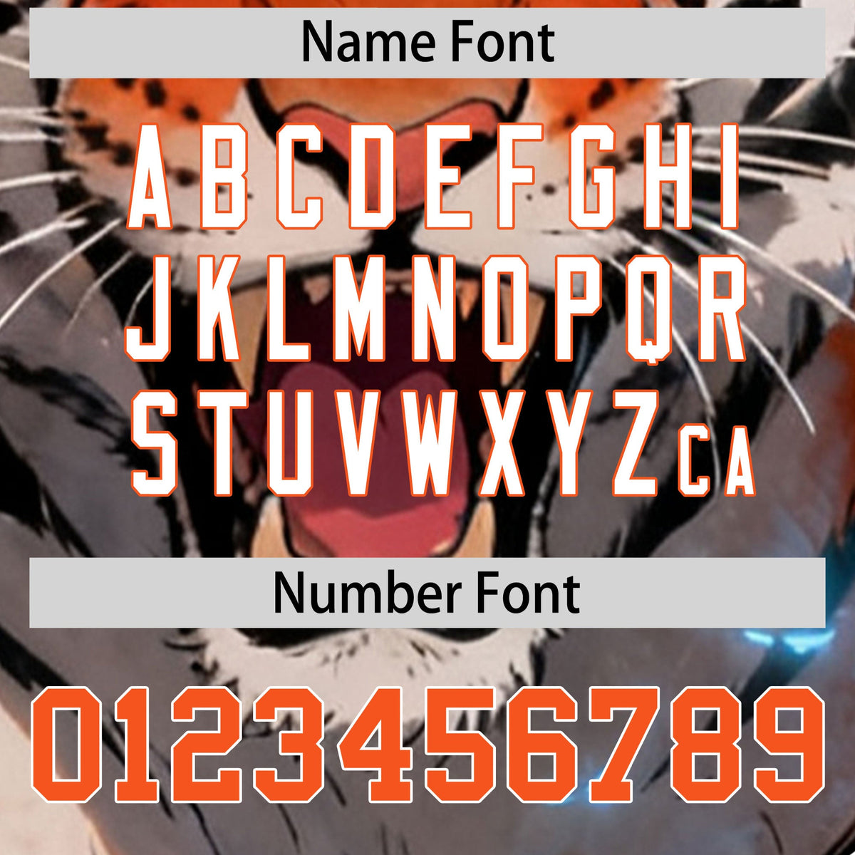 Custom Orange White Tiger Animal Series Personalization Graffiti Pattern Baseball Jersey| KXKSHOP