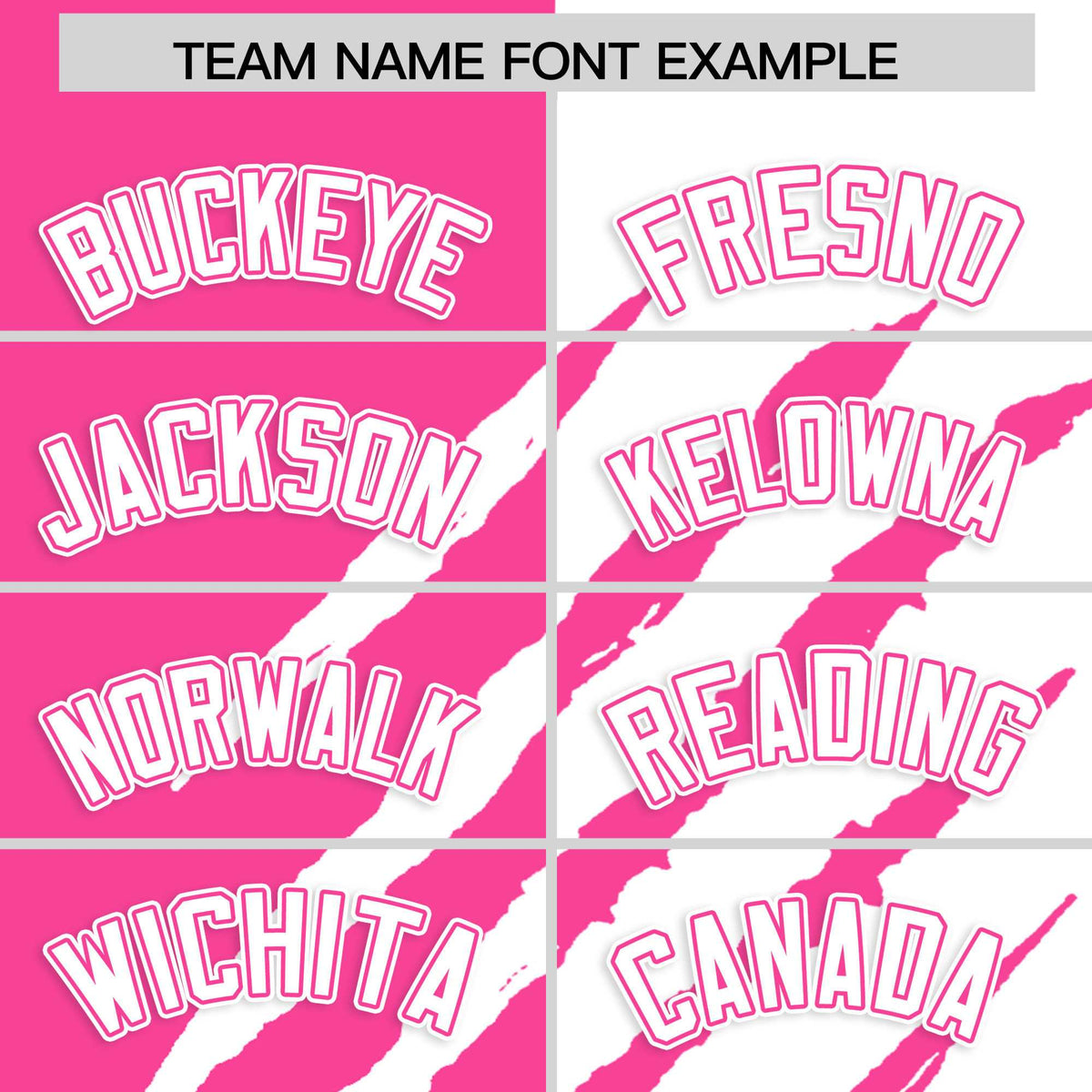 Custom Pink White Split Tiger Claw Scratch Pattern Baseball Jersey