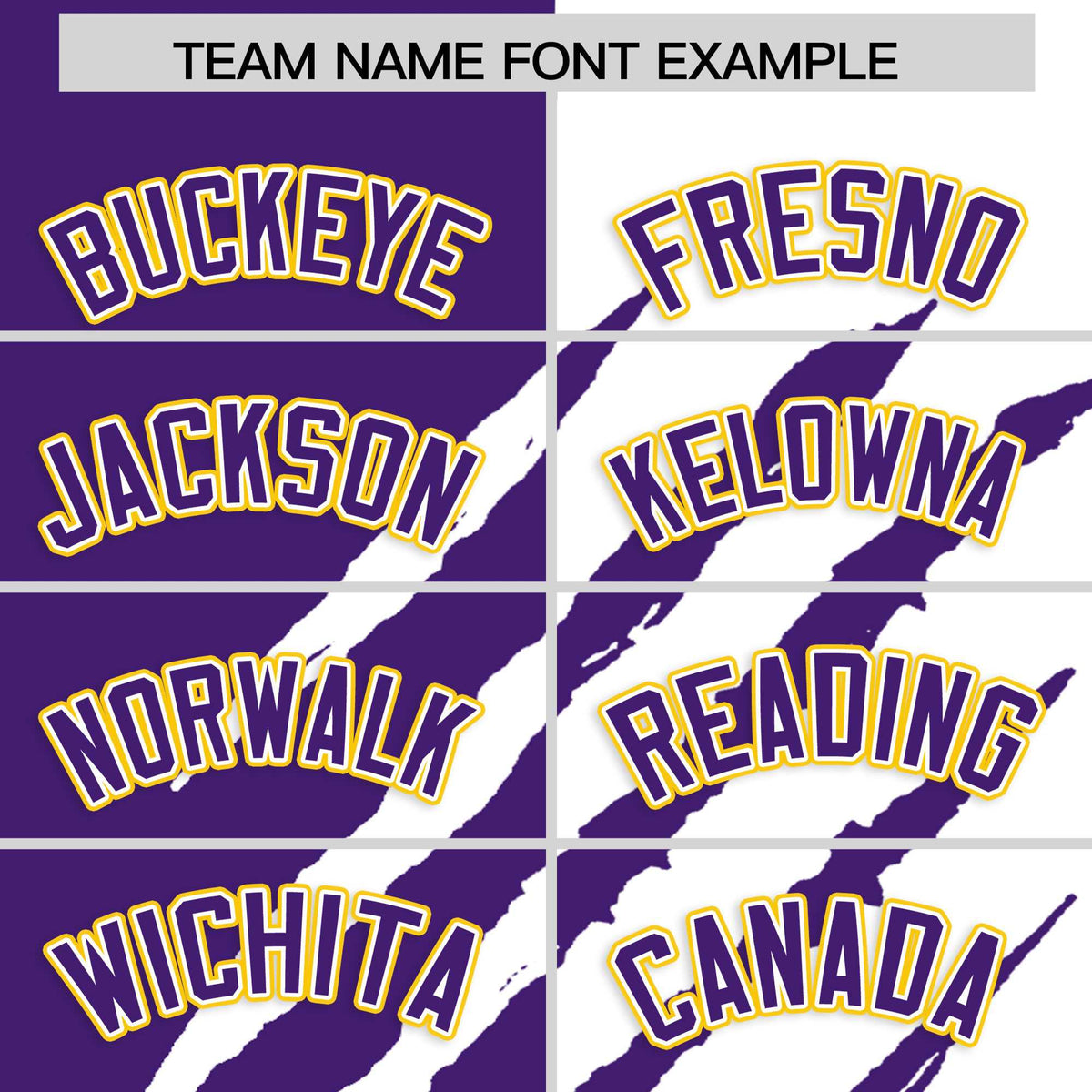 Custom Purple White Split Tiger Claw Scratch Pattern Baseball Jersey